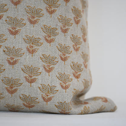 Destiny Oatmeal Block Print Pillow Cover