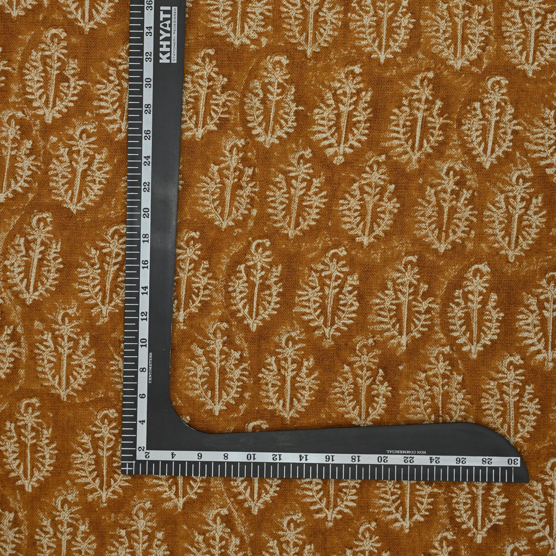 Artisan Block Print Linen Fabric -  18