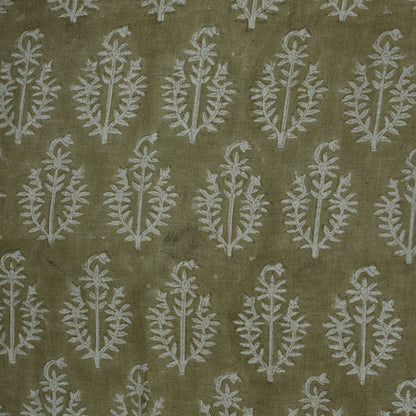 Trinity Botanical Linen Block Print Fabric