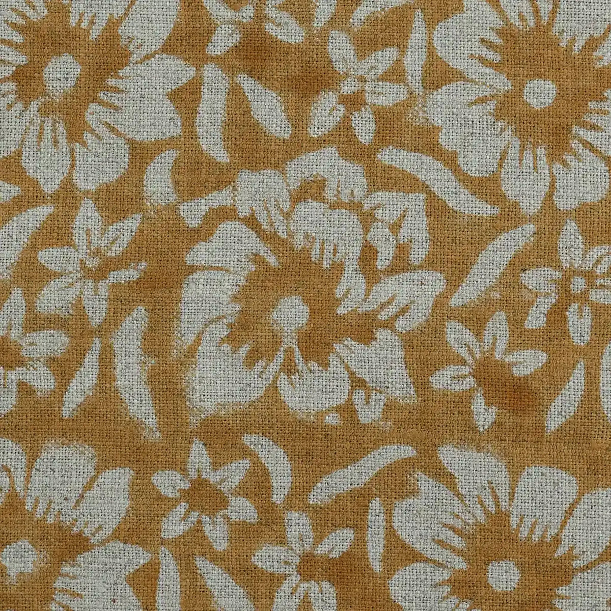 Angie Hand Block Printed Linen Fabric