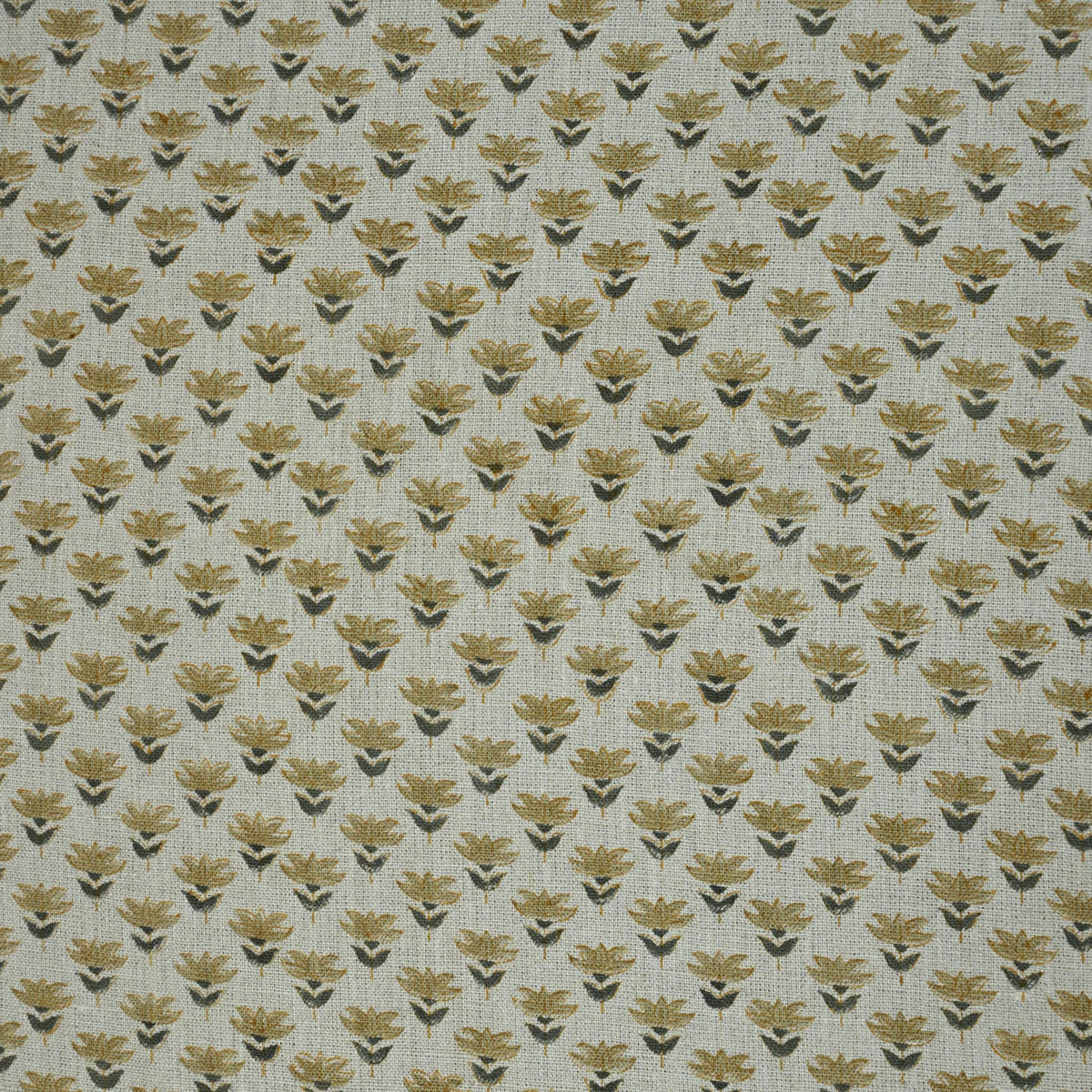 Destiny Floral Linen Block Print Fabric
