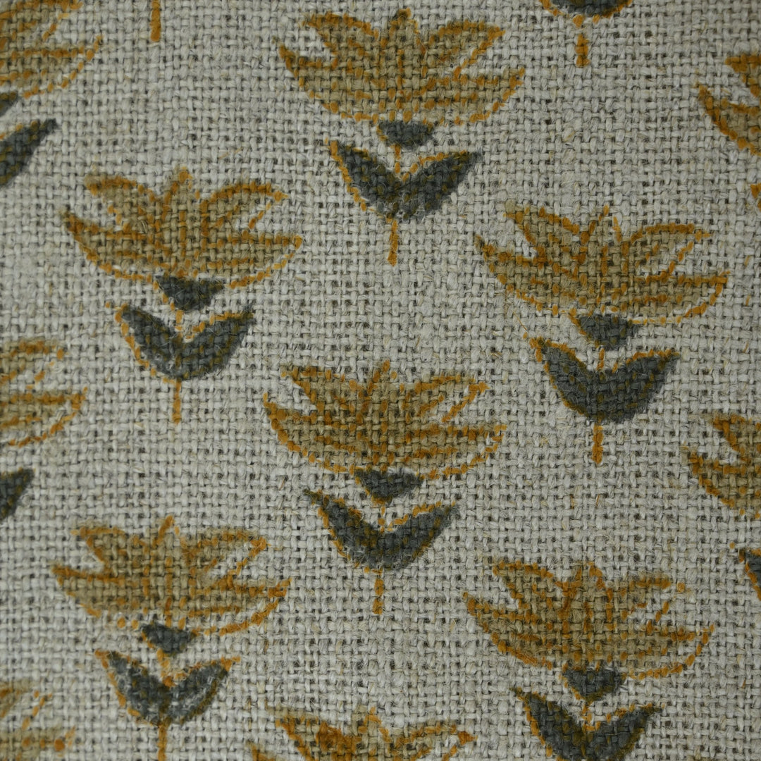 Artisan Block Print Linen Fabric - 17