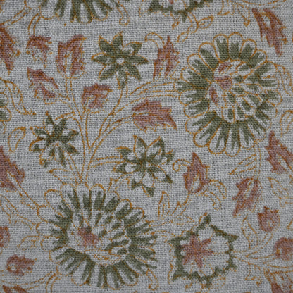 Alexis   Sage Linen Block Print Pillow Cover