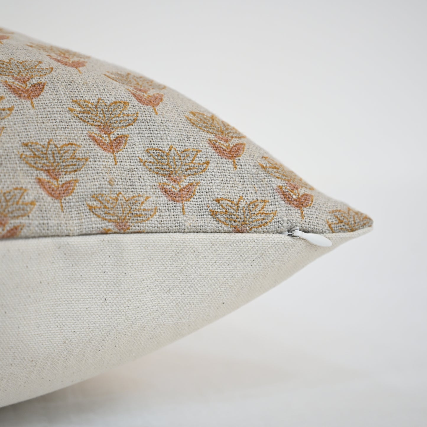 Destiny Oatmeal Block Print Pillow Cover