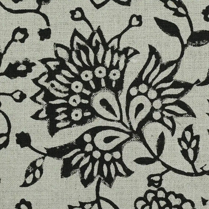 Knark Floral Hand Block Print  Linen Fabric