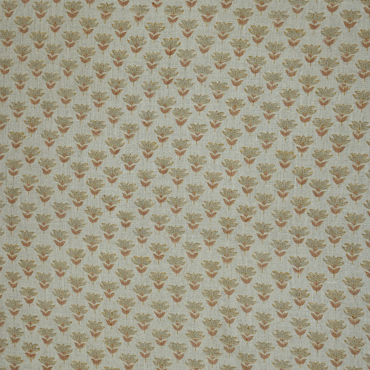 Destiny Floral Linen Block Print Fabric