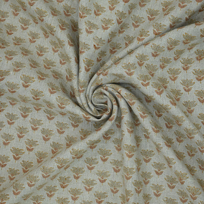 Destiny Floral Linen Block Print Fabric