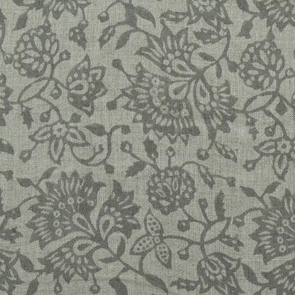 Knark Floral Hand Block Print  Linen Fabric