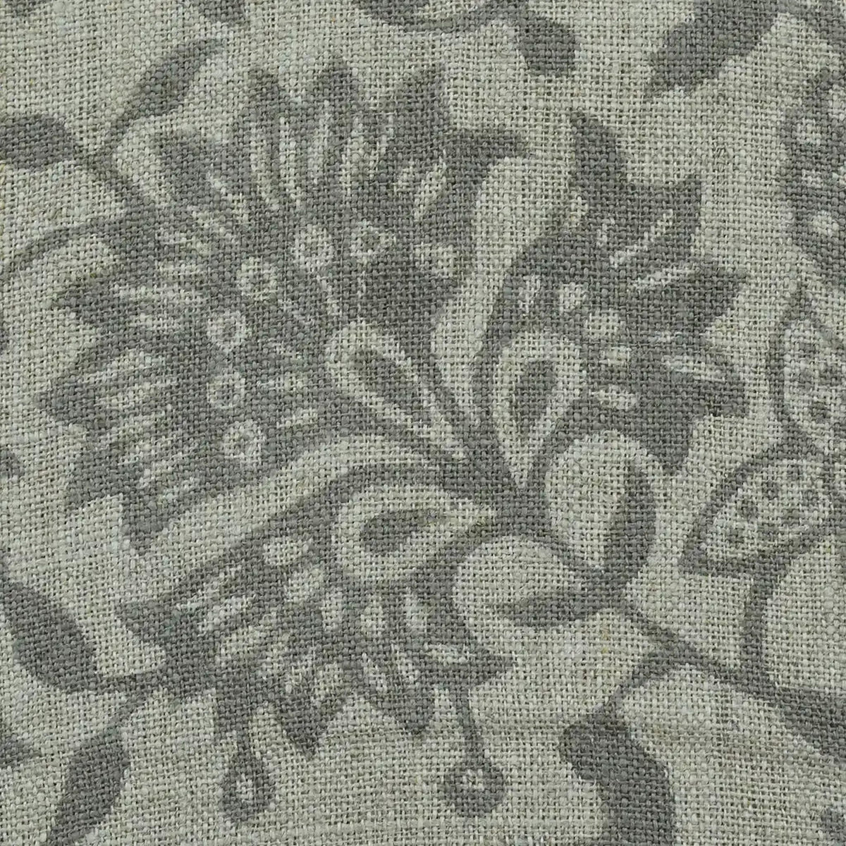Knark Floral Hand Block Print  Linen Fabric