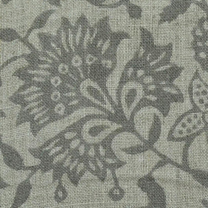 Knark Floral Hand Block Print  Linen Fabric