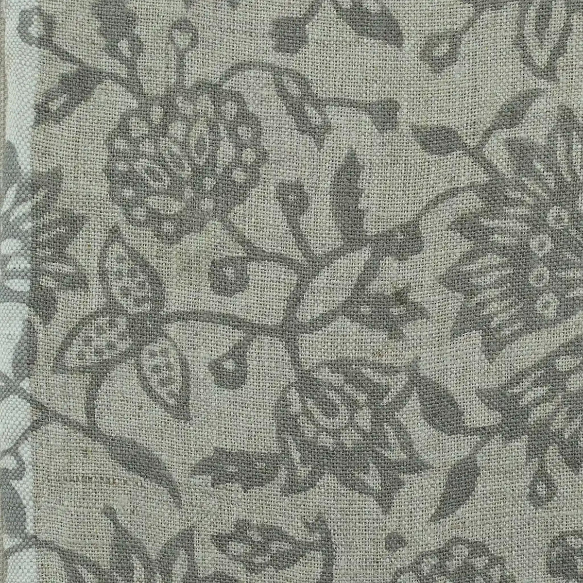Knark Floral Hand Block Print  Linen Fabric