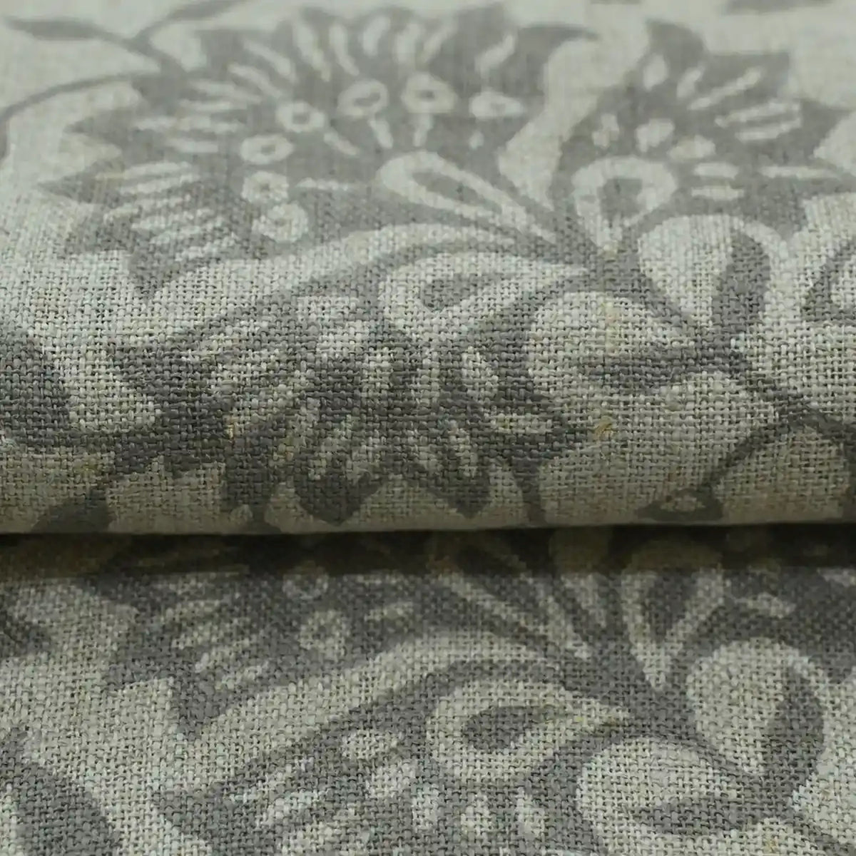 Knark Floral Hand Block Print  Linen Fabric