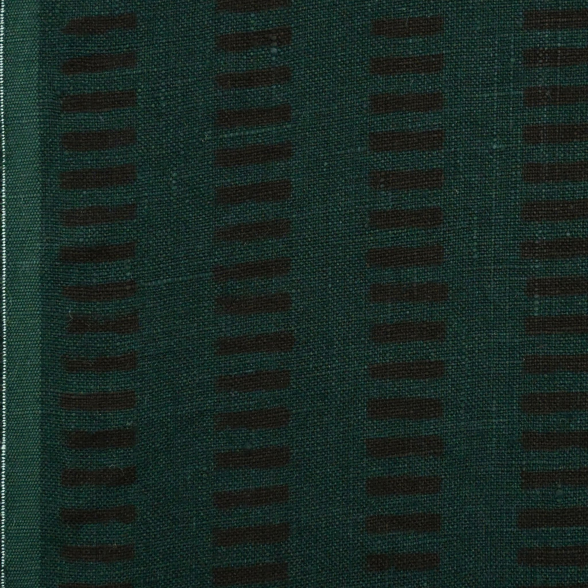 Arlo Stripe Linen Block Print Fabric