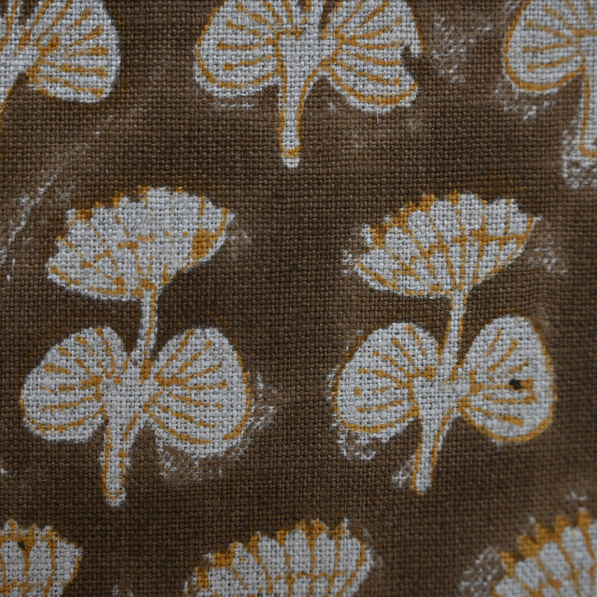 Joanna Espresso Linen Block Print Pillow Cover