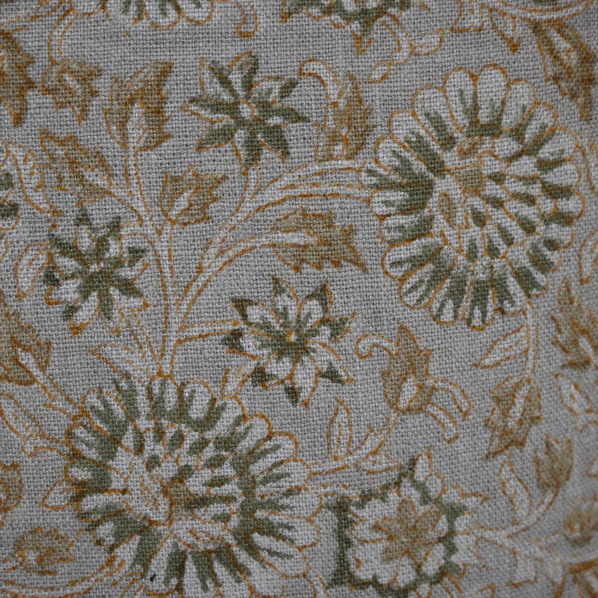 Alexis  Warm Linen Block Print Pillow Cover