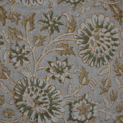 Alexis  Warm Linen Block Print Pillow Cover