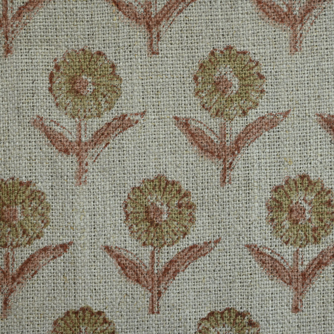Artisan Block Print Linen Fabric - 15