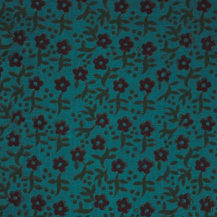 Artisan Block Print Linen Fabric -7