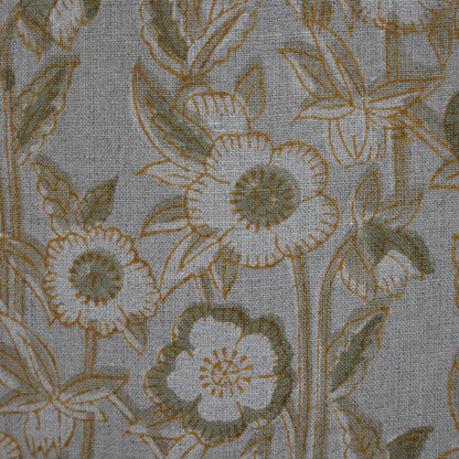 Maria Warm Linen Block Print Pillow Cover