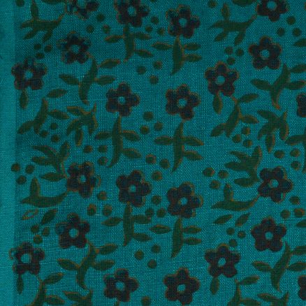 Artisan Block Print Linen Fabric -7