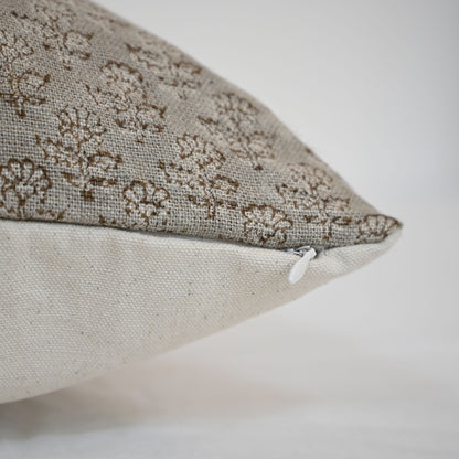 Frances Linen Block Print Pillow Cover