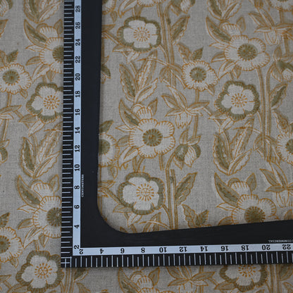Maria Warm Linen Block Print Pillow Cover