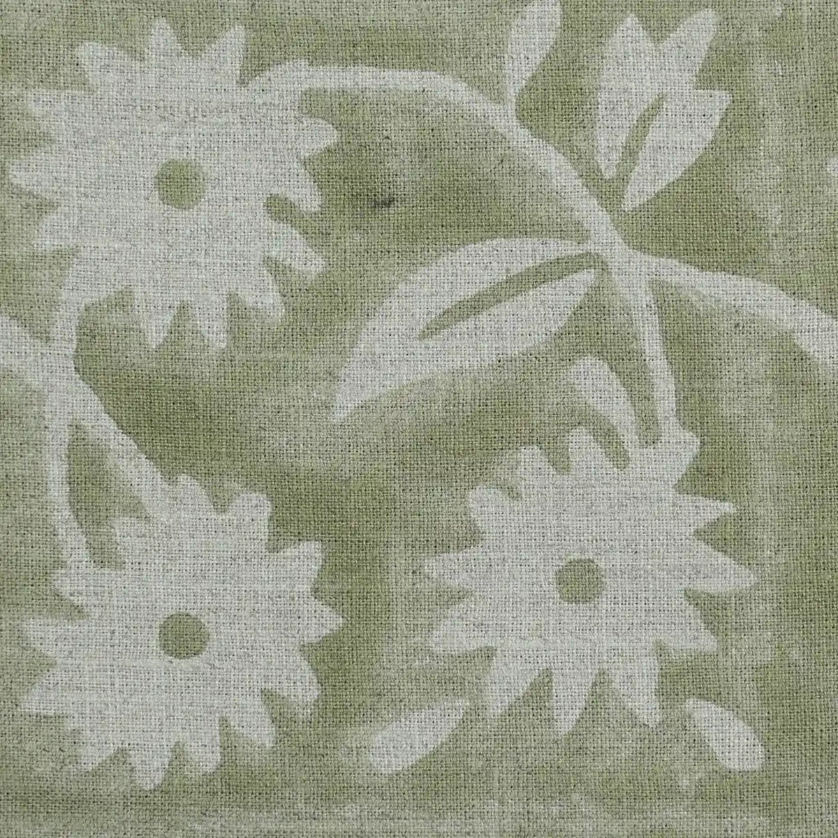 Annalise Floral Block Print Linen Fabric