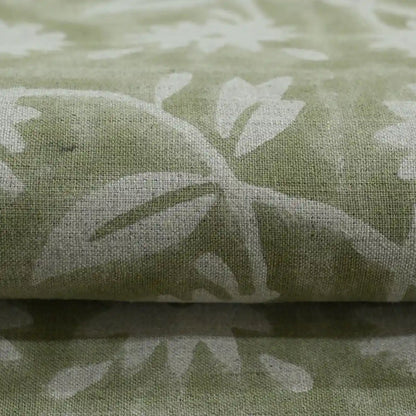Annalise Floral Block Print Linen Fabric