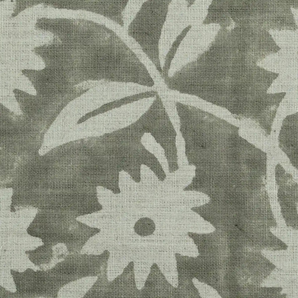 Annalise Floral Block Print Linen Fabric