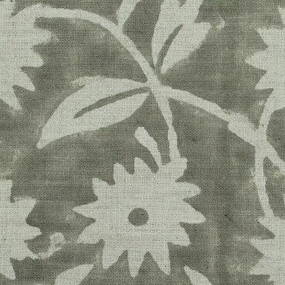 Annalise Floral Block Print Linen Fabric