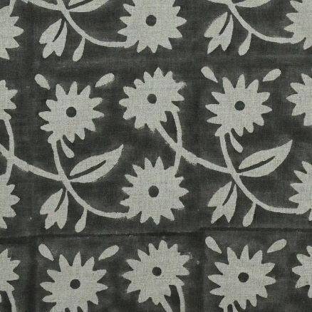 Artisan Block Print Linen Fabric - 5