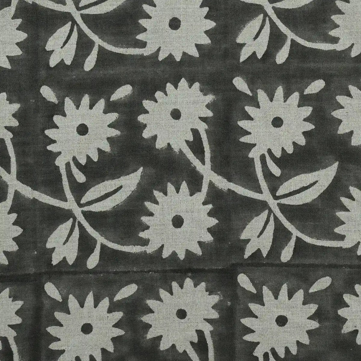 Annalise Floral Block Print Linen Fabric