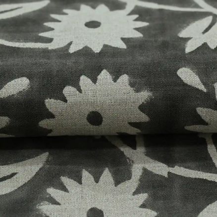 Artisan Block Print Linen Fabric - 5