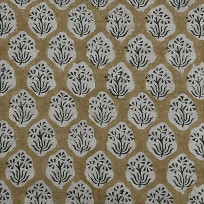 Vessina Floral Block Print Linen Fabric