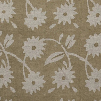 Annalise Floral Block Print Linen Fabric