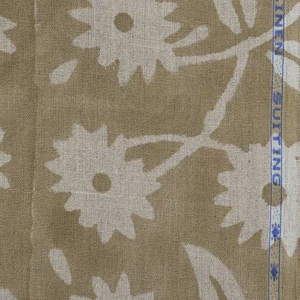 Artisan Block Print Linen Fabric - 5
