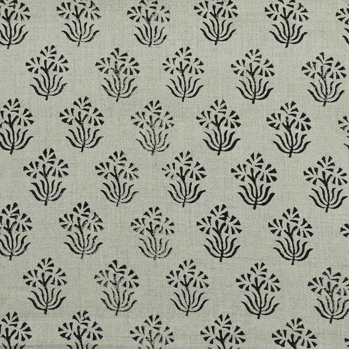 Vessina Floral Block Print Linen Fabric