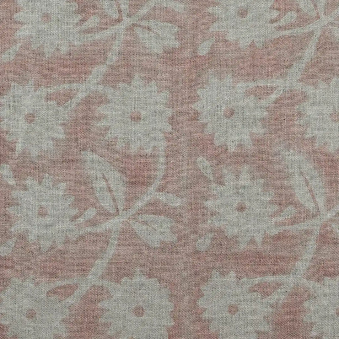 Artisan Block Print Linen Fabric -  14