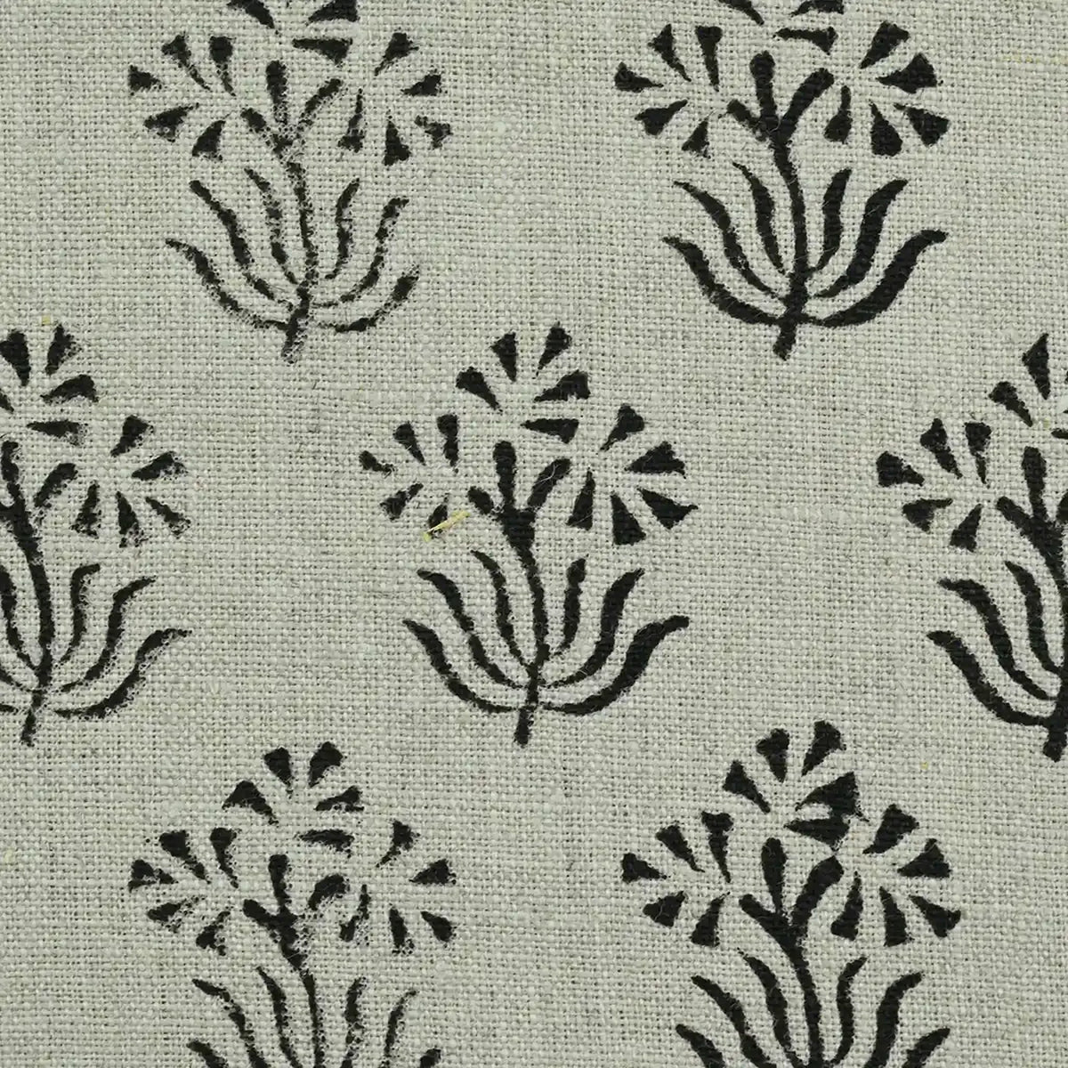 Vessina Floral Block Print Linen Fabric