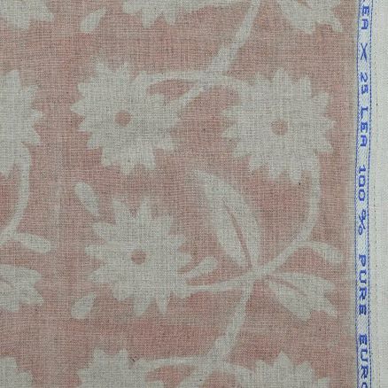 Artisan Block Print Linen Fabric - 5