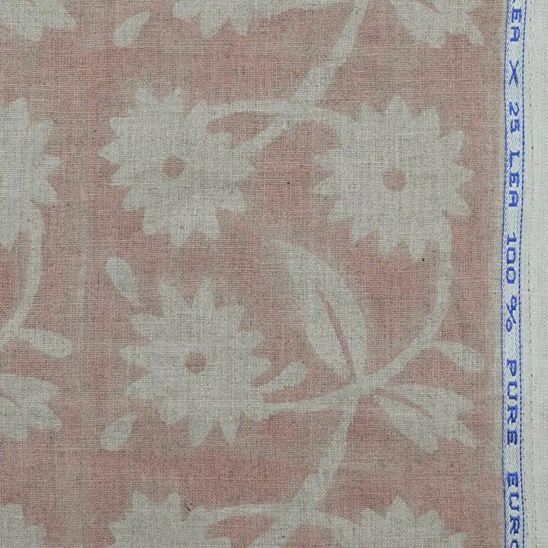 Artisan Block Print Linen Fabric -  14