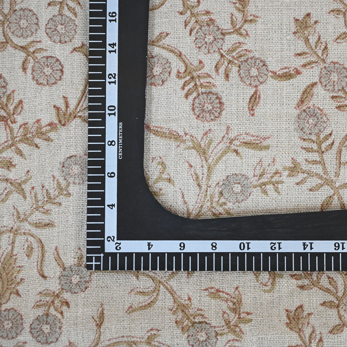 Bailey Taupe  Linen Block Print Pillow Cover