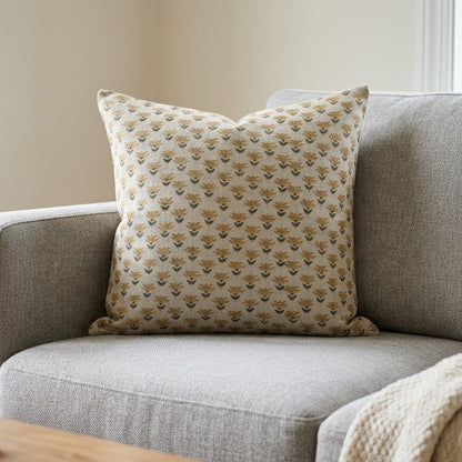 Destiny Charcoal Block Print Pillow Cover