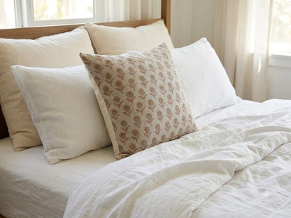 Handcrafted Linen Block Print Pillow Coverhceqoiascoisan