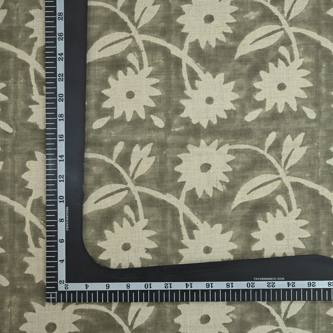 Artisan Block Print Linen Fabric -  14