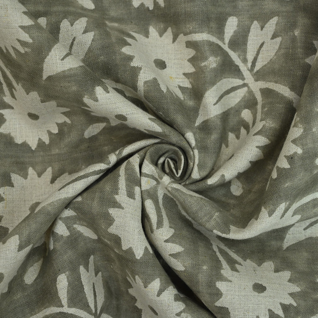 Artisan Block Print Linen Fabric -  14