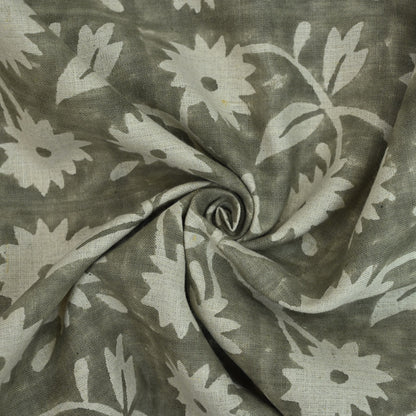 Annalise Floral Block Print Linen Fabric