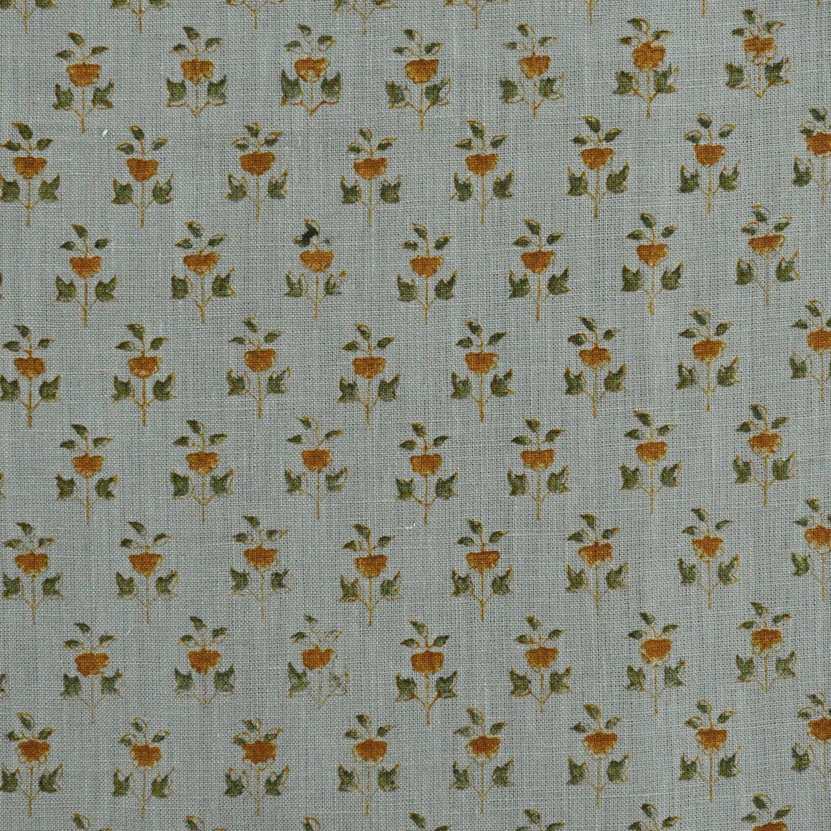 Yllom Floral Linen Block Print Fabric