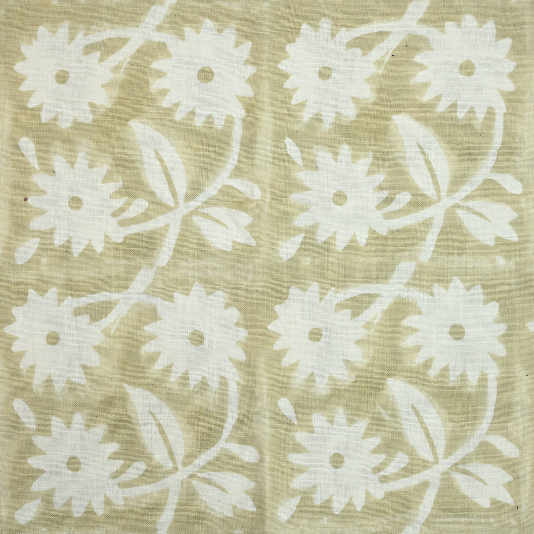 Artisan Block Print Linen Fabric -  14