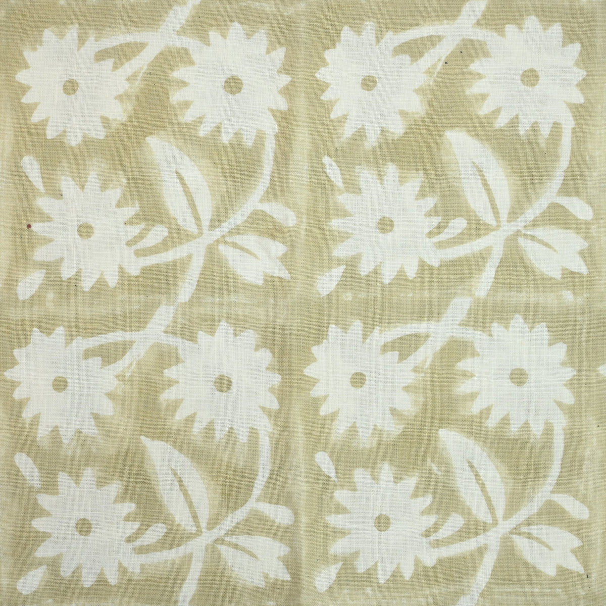 Annalise Floral Block Print Linen Fabric